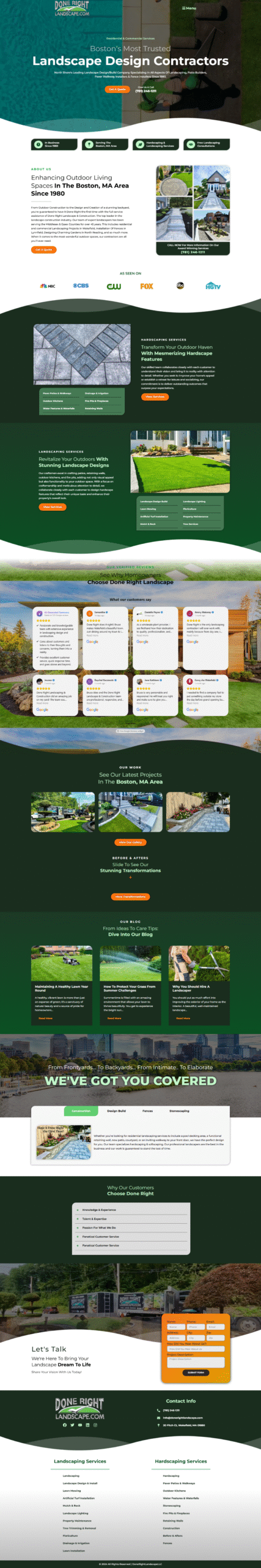 Done Right Landscape Website — Landscaping SEO Project