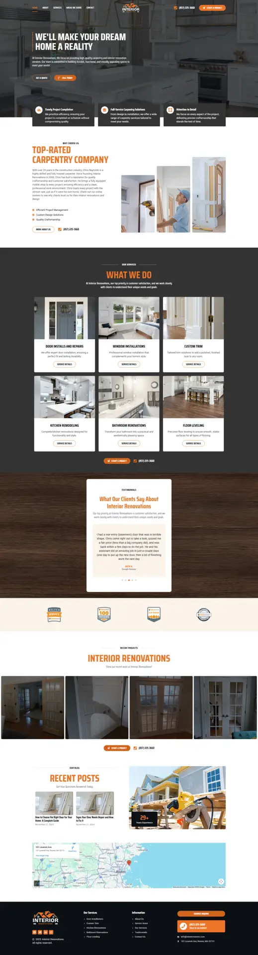 Interior Renovations Website — SEO & Google Ads Campaign
