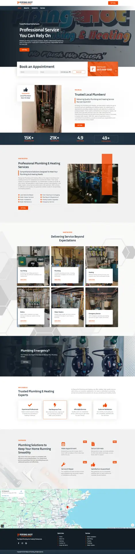 Piping Hot Plumbing & Heating Website — SEO & Google Ads Project